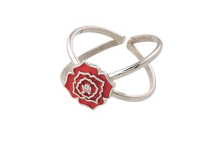 ANELLO INCROCIO ROSE - SILVER