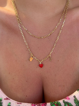 COLLANA RETTANGOLINA VIAGGIO CUORE