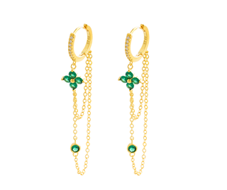 ORECCHINI BERENICE - VERDE GOLD