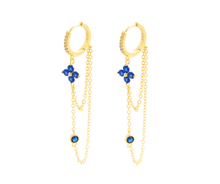 ORECCHINI BERENICE - BLU GOLD