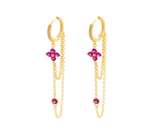 ORECCHINI BERENICE - FUCSIA GOLD