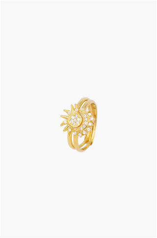 ANELLO REGOLABILE SOLE E LUNA