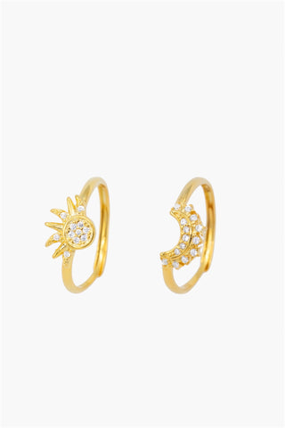 ANELLO REGOLABILE SOLE E LUNA