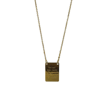 COLLANA TARGHETTA PERSONALIZZABILE - GOLD